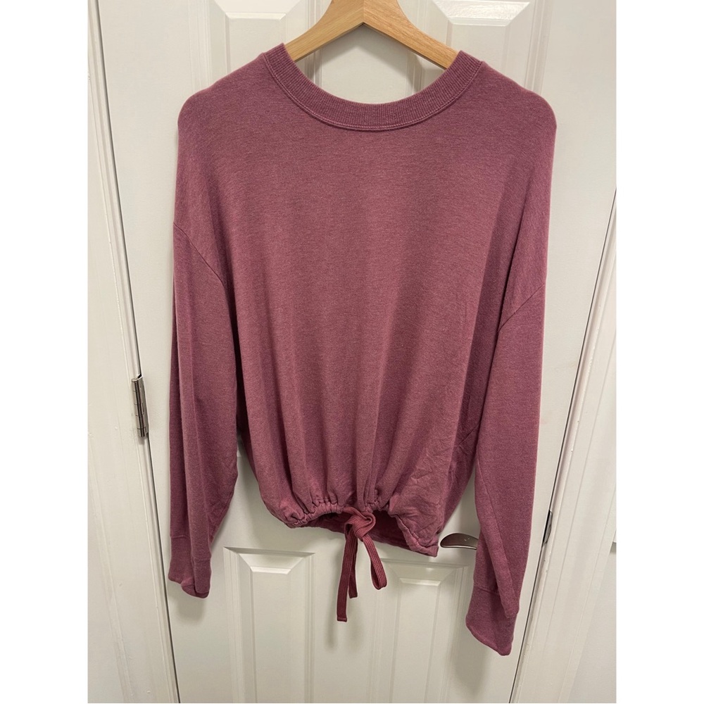 Athleta Marina Waist Tie Sweatshirt in Purple Women’s Size Large